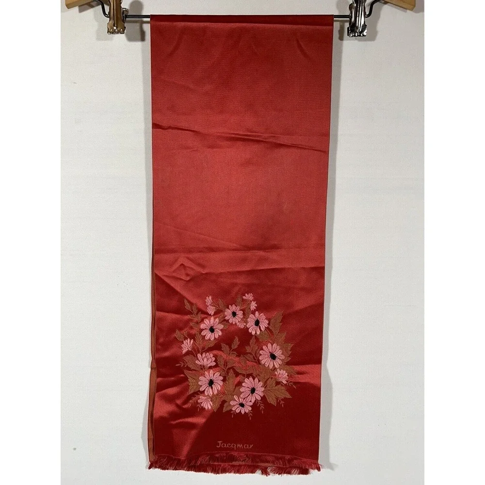 Vintage Tapestry Table‎ Runner Jacqmar Embroidered Decor Cottagecore